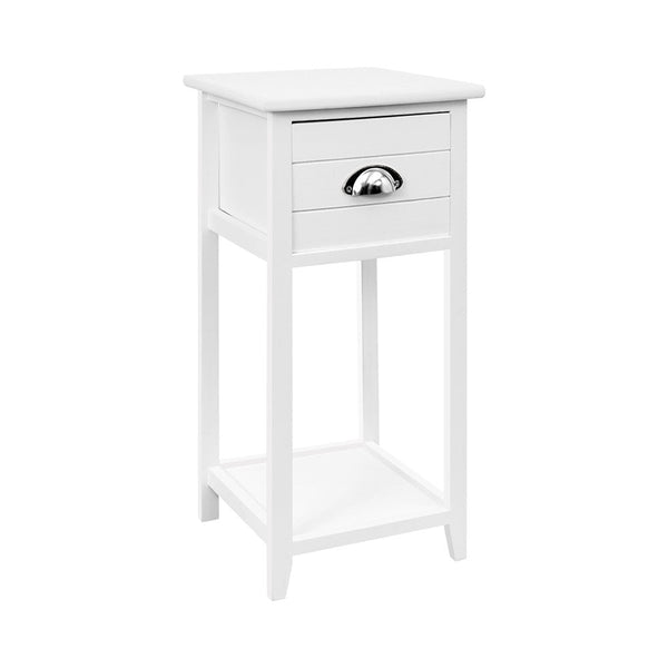 Artiss Bedside Table Nightstand Drawer Storage Cabinet Lamp Side Shelf White Artiss
