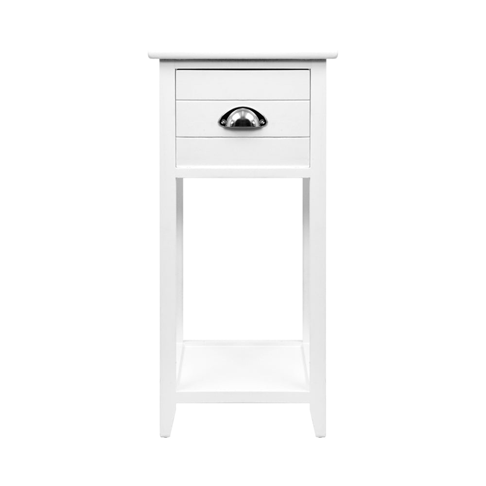 Artiss Bedside Table Nightstand Drawer Storage Cabinet Lamp Side Shelf White Artiss