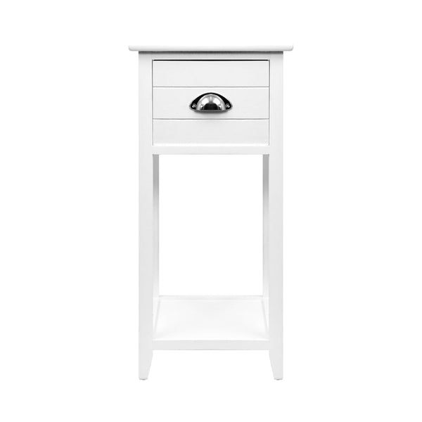 Artiss Bedside Table Nightstand Drawer Storage Cabinet Lamp Side Shelf White Artiss