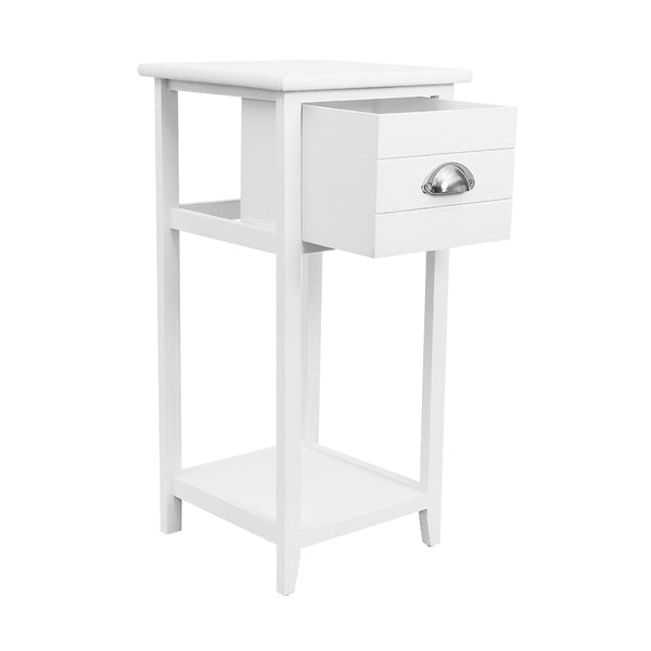 Artiss Bedside Table Nightstand Drawer Storage Cabinet Lamp Side Shelf White Artiss