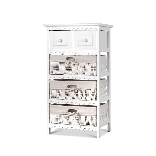 Artiss 3 Basket Storage Drawers - White freeshipping - Awezingly