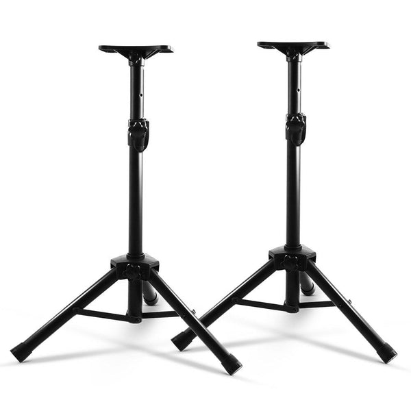 Set of 2 Adjustable 120CM Speaker Stand - Black Does not apply