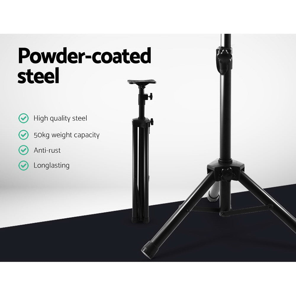 Set of 2 Adjustable 120CM Speaker Stand - Black Does not apply