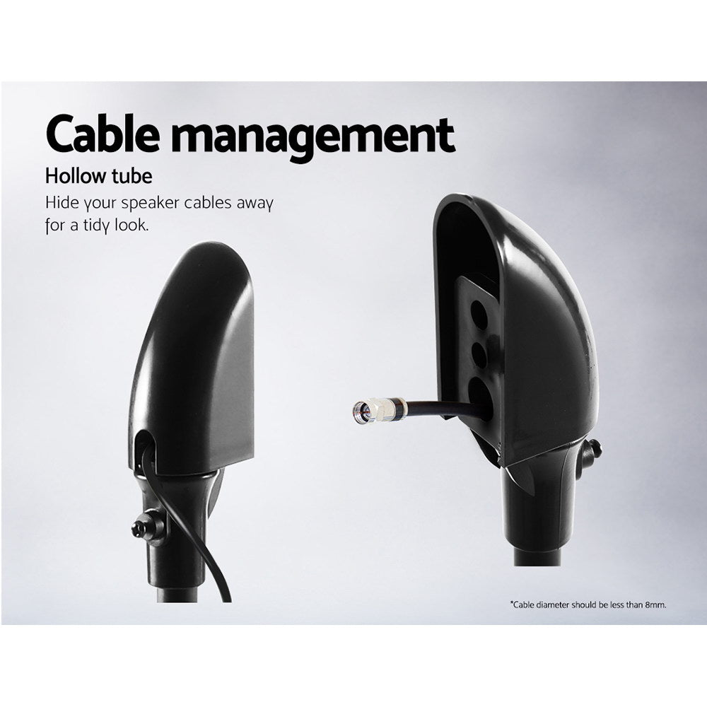 Set of 2 112CM Surround Sound Speaker Stand - Black Does not apply