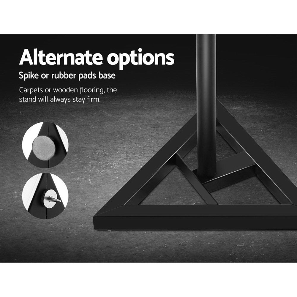 Set of 2 120CM Surround Sound Speaker Stand - Black Does not apply