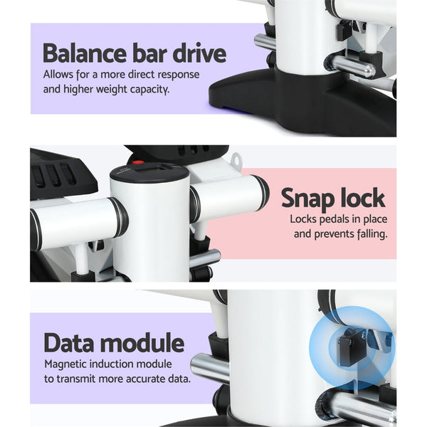 Everfit Mini Stepper with Resistance Rope Mat Folding Pedal Exercise Aerobic�Trainer Everfit