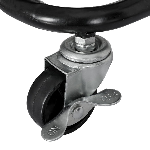 Artiss Storage Trolley Kitchen Cart 3 Tiers Rack Shelf Organiser Wheels Black Artiss