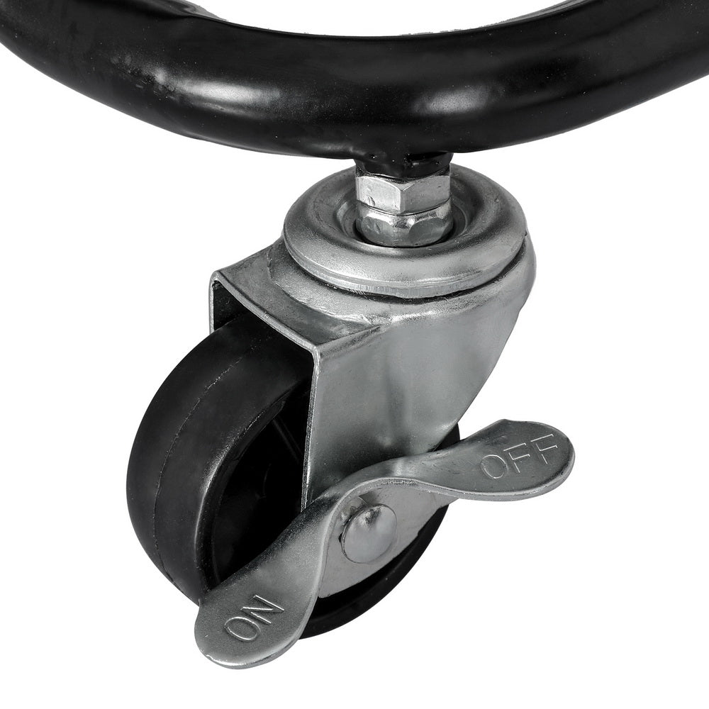 Artiss Storage Trolley Kitchen Cart 4 Tiers Black Artiss