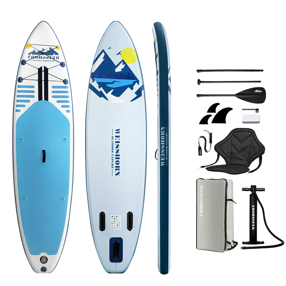 Weisshorn Stand Up Paddle Board Inflatable SUP Surfboard Paddleboard Kayak 10FT Weisshorn