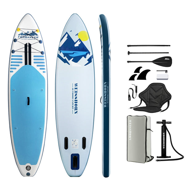 Weisshorn Stand Up Paddle Board Inflatable SUP Surfboard Paddleboard Kayak 10FT Weisshorn