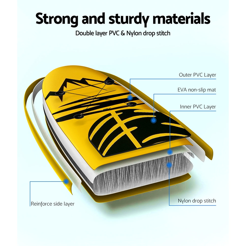 Weisshorn Stand Up Paddle Board Inflatable Kayak SUP Surfboard Paddleboard 10FT Weisshorn