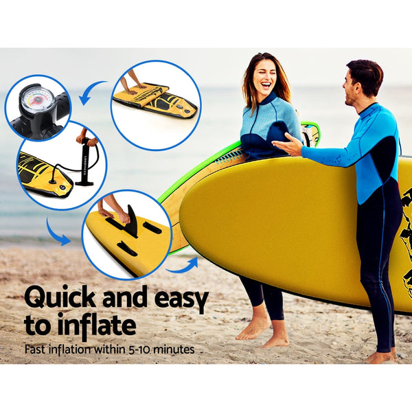 Weisshorn Stand Up Paddle Board Inflatable Kayak SUP Surfboard Paddleboard 10FT Weisshorn