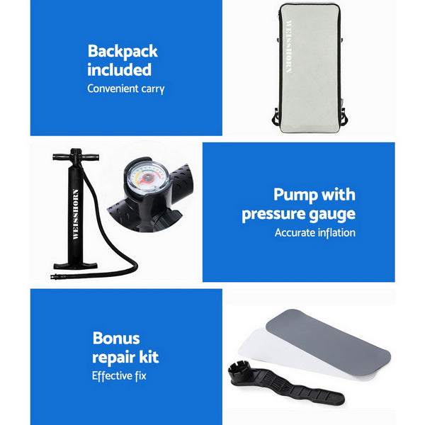 Weisshorn Stand Up Paddle Boards SUP 11ft Inflatable Surfboard Paddleboard Kayak Weisshorn