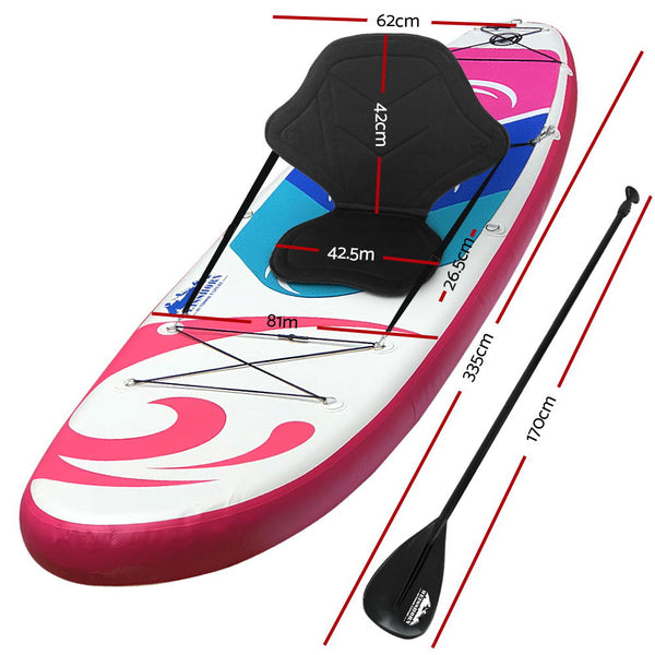 Weisshorn Stand Up Paddle Board 11ft Inflatable SUP Surfboard Paddleboard Kayak Weisshorn