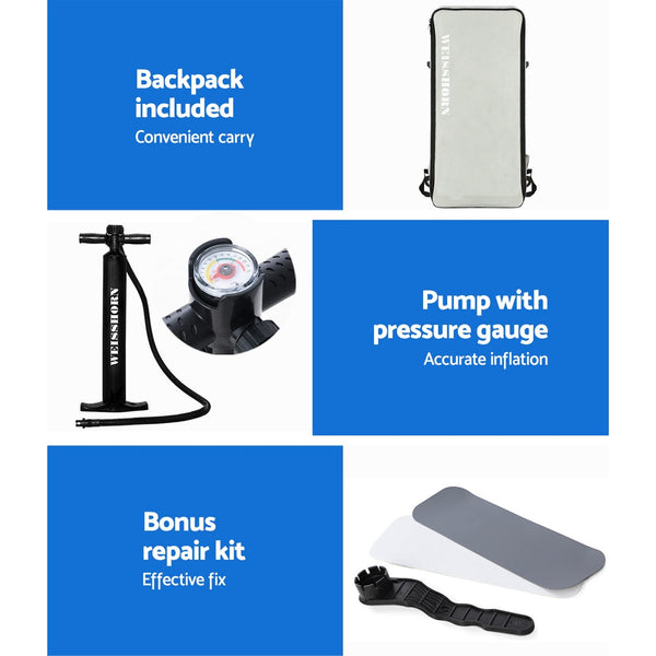 Weisshorn Stand Up Paddle Board 11ft Inflatable SUP Surfboard Paddleboard Kayak Weisshorn