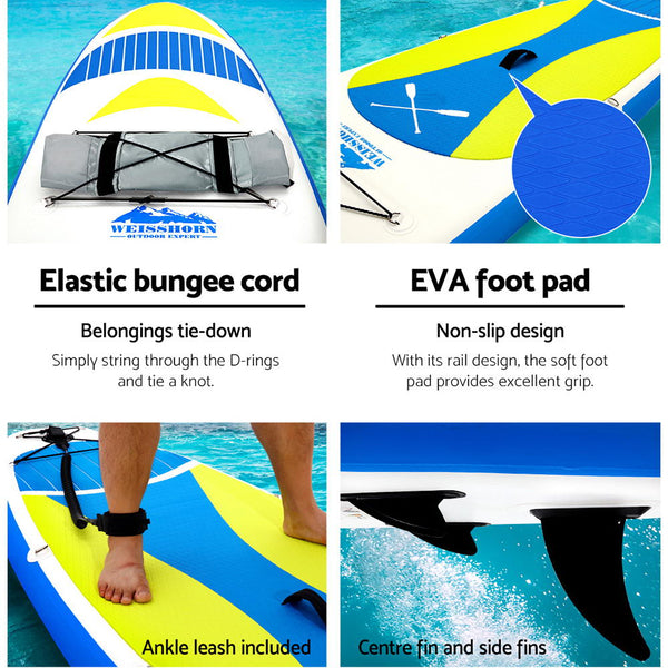 Weisshorn Stand Up Paddle Boards 11ft Inflatable SUP Surfboard Paddleboard Kayak Weisshorn