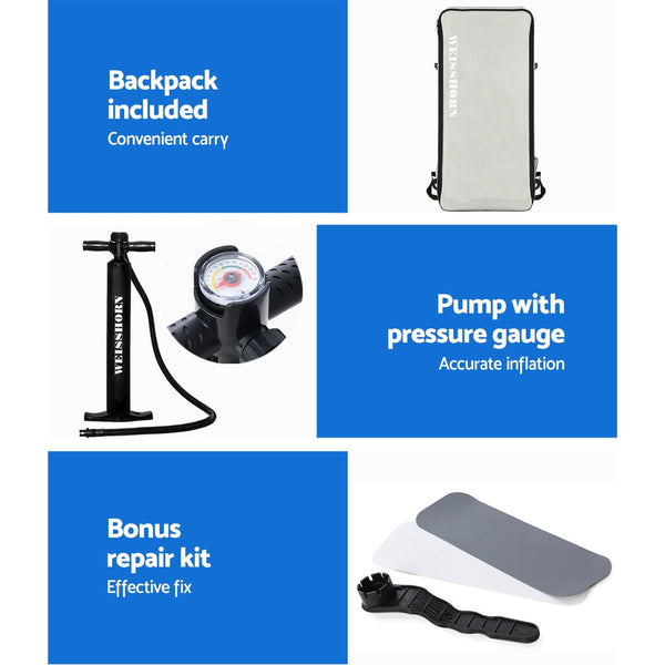 Weisshorn Stand Up Paddle Boards 11ft Inflatable SUP Surfboard Paddleboard Kayak Weisshorn