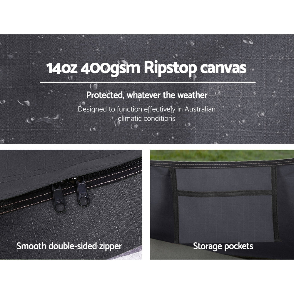 Weisshorn Double Swag Camping Swags Deluxe Canvas Tent Dark Grey Does not apply