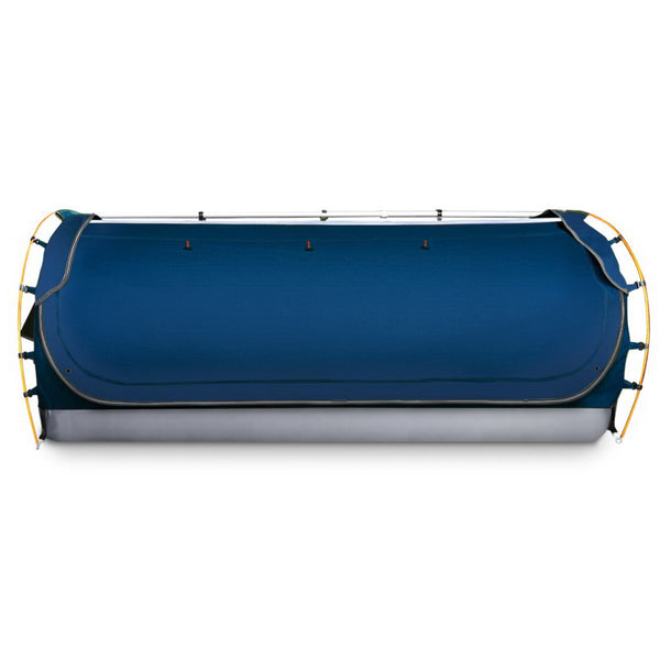 Weisshorn Double Swag Camping Swags Canvas Free Standing Dome Tent Dark Blue with 7CM Mattress freeshipping - Awezingly