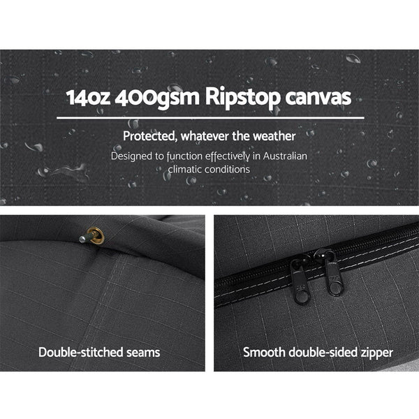 Weisshorn Double Swag Camping Swags Canvas Free Standing Dome Tent Dark Grey freeshipping - Awezingly