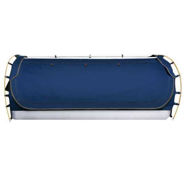 Weisshorn Swag King Single Camping Canvas Free Standing Swags Blue Dome Tent Weisshorn