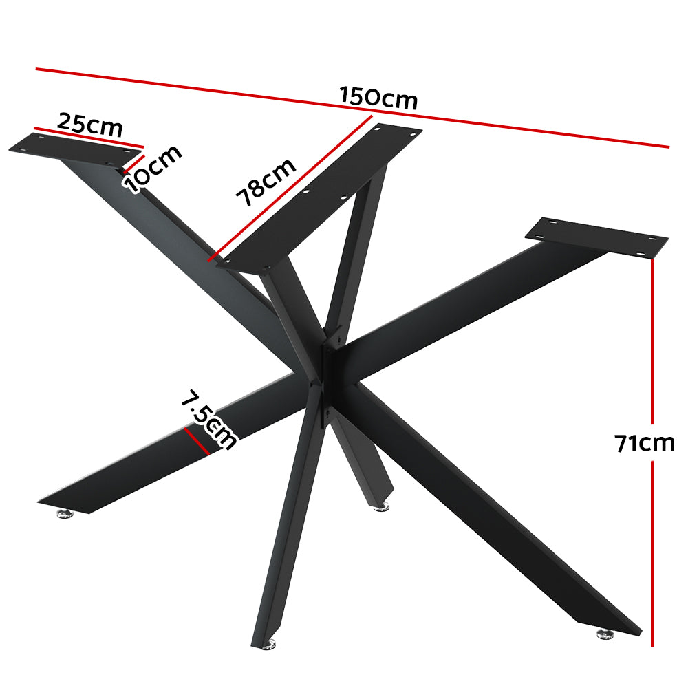 Artiss Starburst Table Legs Coffee Dining Table Legs DIY Metal Leg 150X78cm Artiss