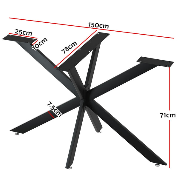 Artiss Starburst Table Legs Coffee Dining Table Legs DIY Metal Leg 150X78cm Artiss