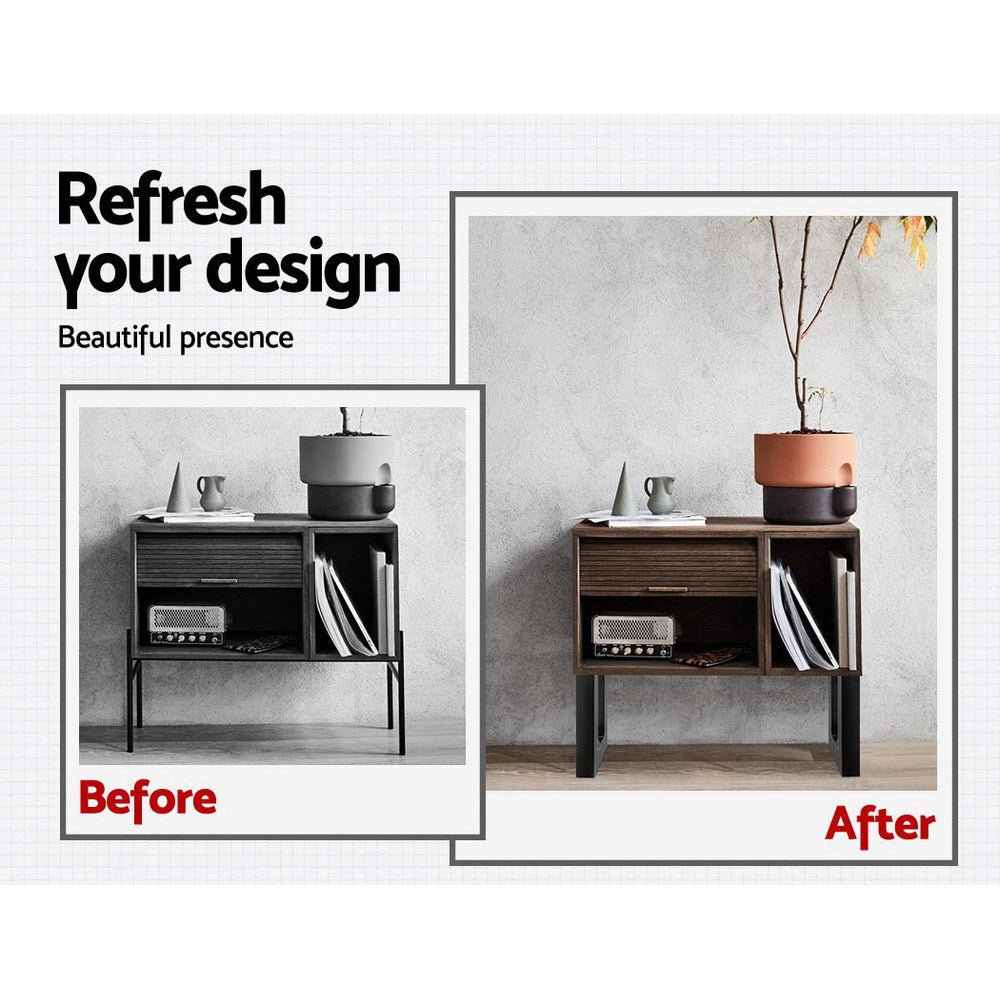 2x Coffee Dining Table Legs Steel Industrial Vintage Bench Metal Box Shape 400MM Artiss