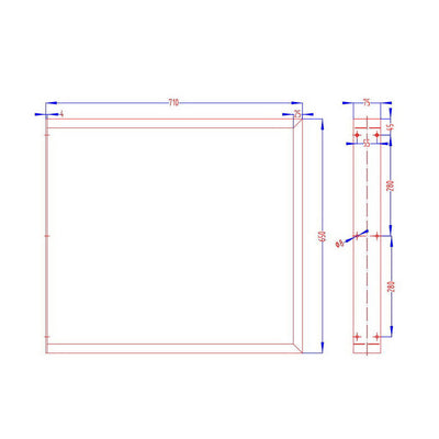 2x Coffee Dining Table Legs Steel Industrial Vintage Bench Metal Box Shape 710MM