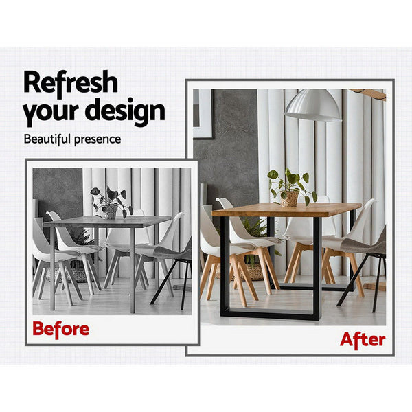 2x Coffee Dining Table Legs Steel Industrial Vintage Bench Metal Box Shape 710MM Artiss