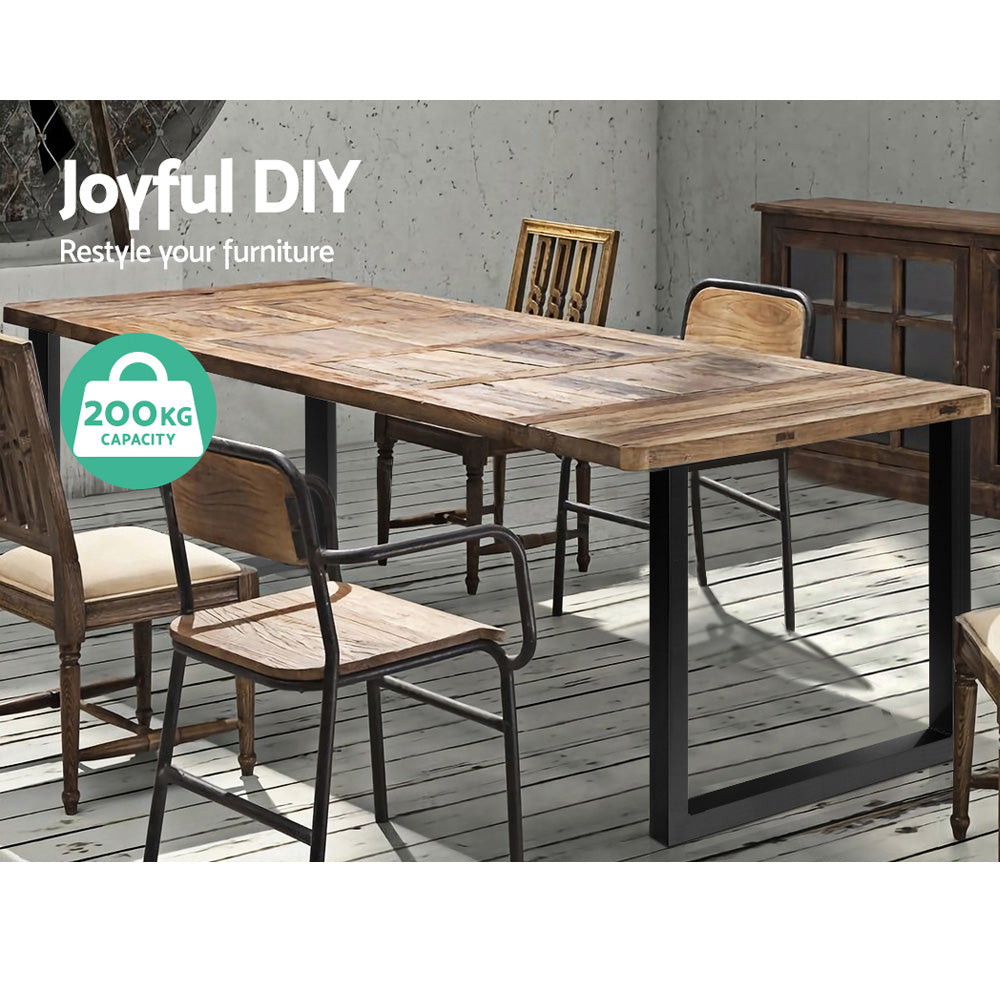 2x Coffee Dining Table Legs Steel Industrial Vintage Bench Metal Box Shape 710MM Artiss