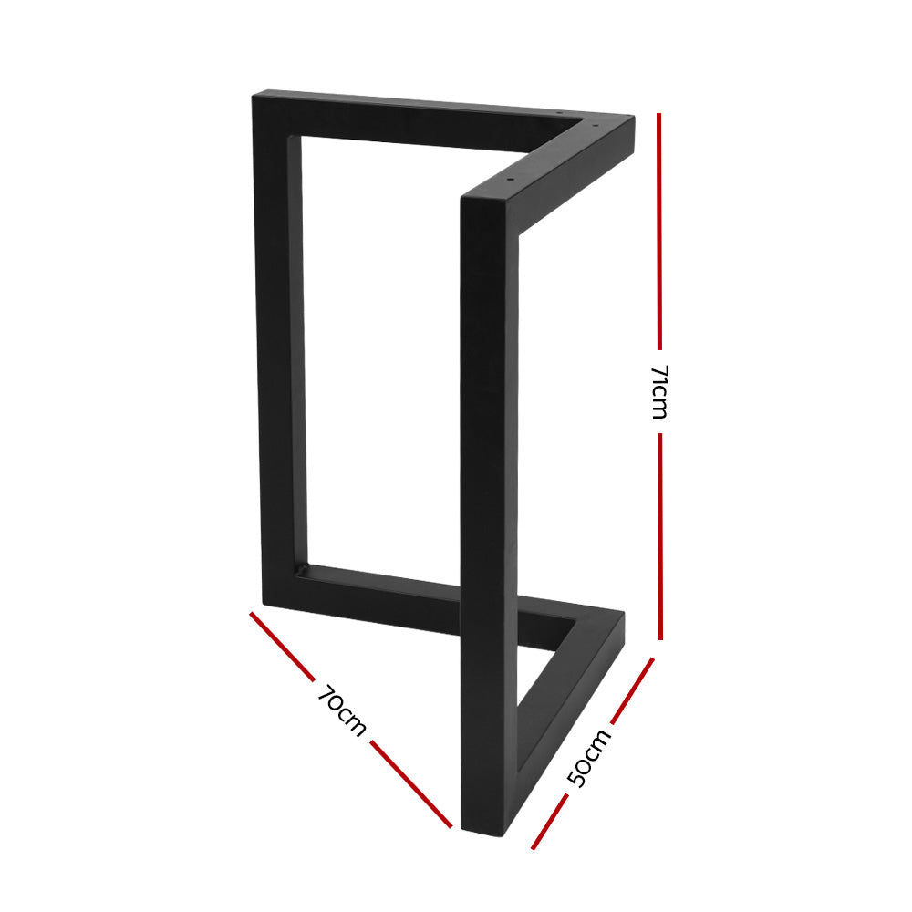 Artiss 2x Coffee Dining Table Legs Steel Industrial Vintage Bench Metal 71CM Artiss