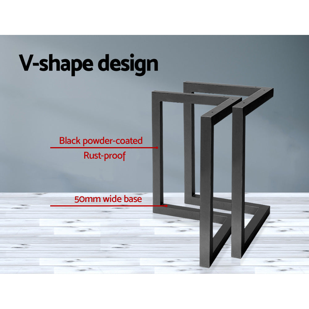 Artiss 2x Coffee Dining Table Legs Steel Industrial Vintage Bench Metal 71CM Artiss