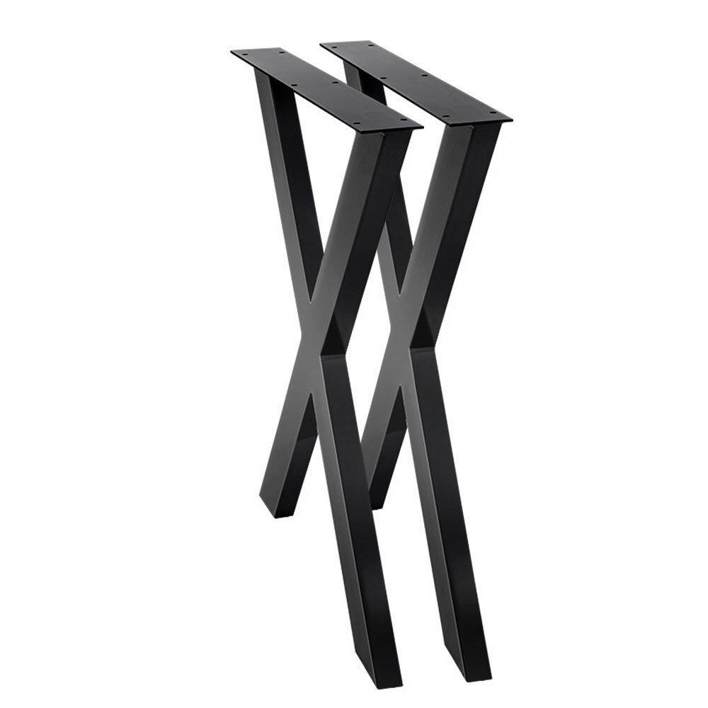 2x Metal Legs Coffee Dining Table Steel Industrial Vintage Bench X Shape 710MM Artiss