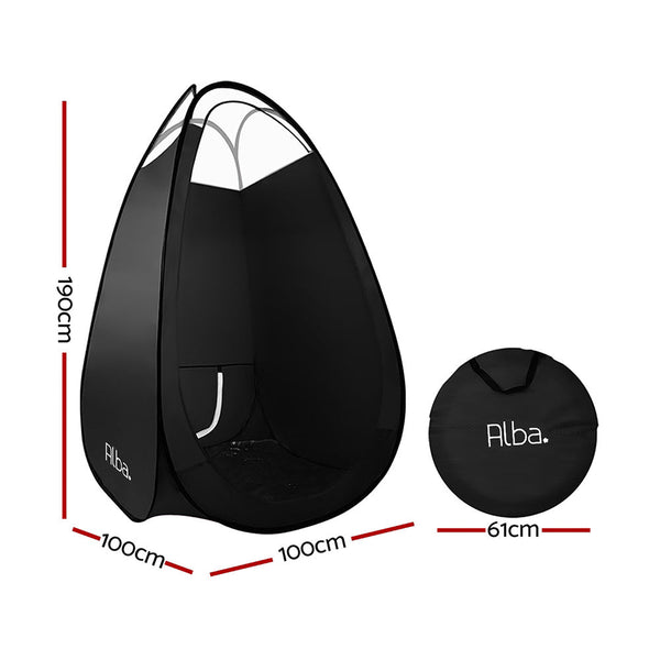 Portable Pop Up Tanning Tent - Black Does not apply