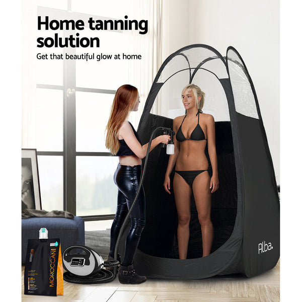 Portable Pop Up Tanning Tent - Black Does not apply