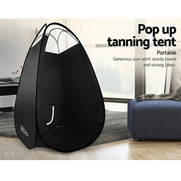 Portable Pop Up Tanning Tent - Black Does not apply