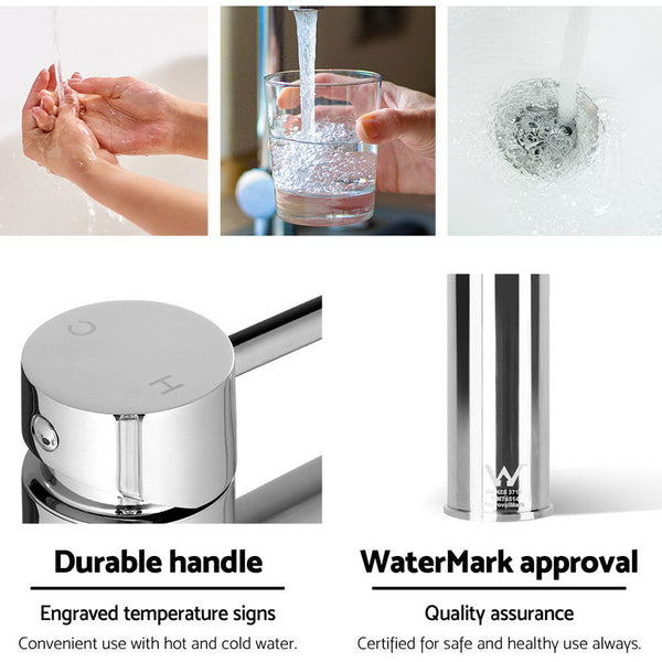 Cefito Basin Mixer Tap Faucet Silver Cefito