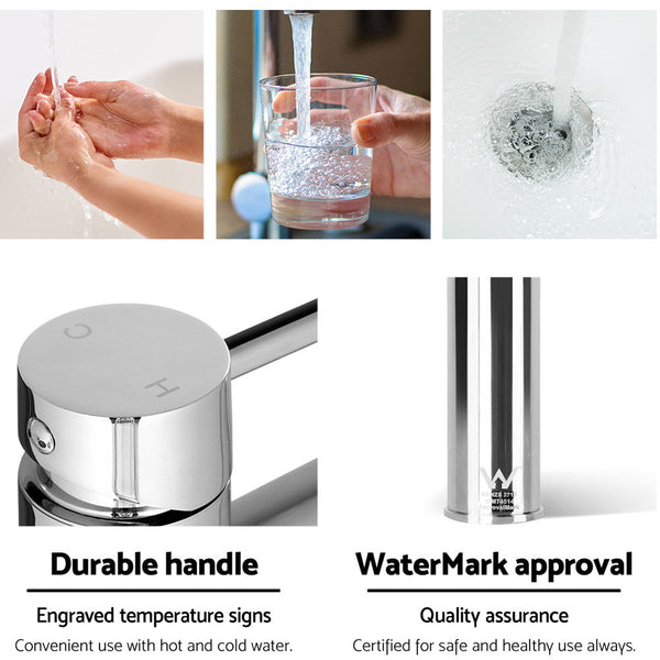 Cefito Basin Mixer Tap - Silver Cefito