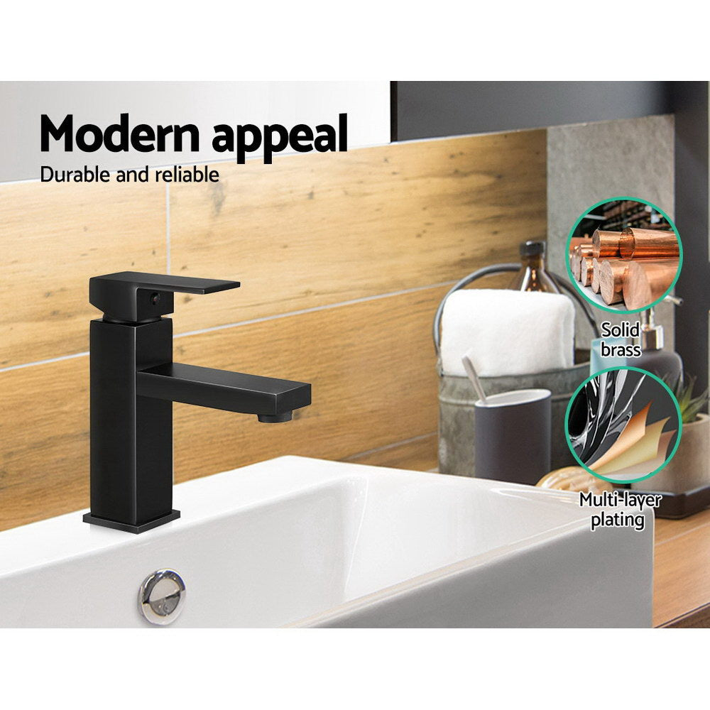 Cefito Basin Mixer Tap Faucet Bathroom Vanity Counter Top WELS Standard Brass Black Cefito