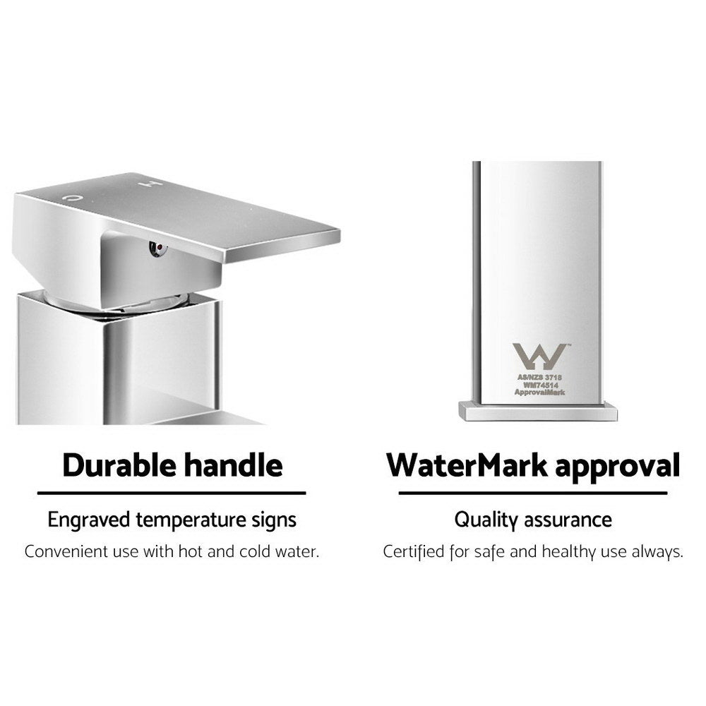 Cefito Basin Mixer Tap Faucet Bathroom Vanity Counter Top WELS Standard Brass Silver freeshipping - Awezingly