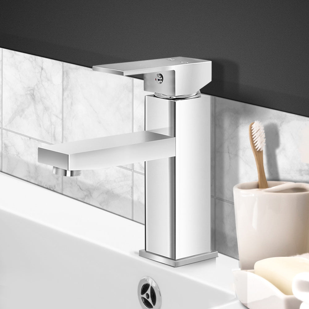Cefito Basin Mixer Tap Faucet Bathroom Vanity Counter Top WELS Standard Brass Silver freeshipping - Awezingly