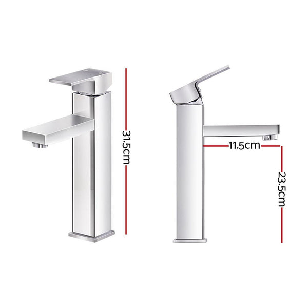 Cefito Basin Mixer Tap Faucet Silver Cefito