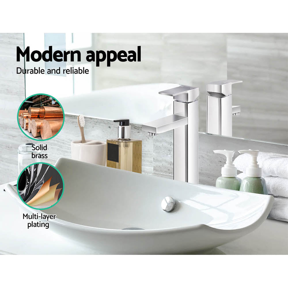 Cefito Basin Mixer Tap Faucet Silver Cefito