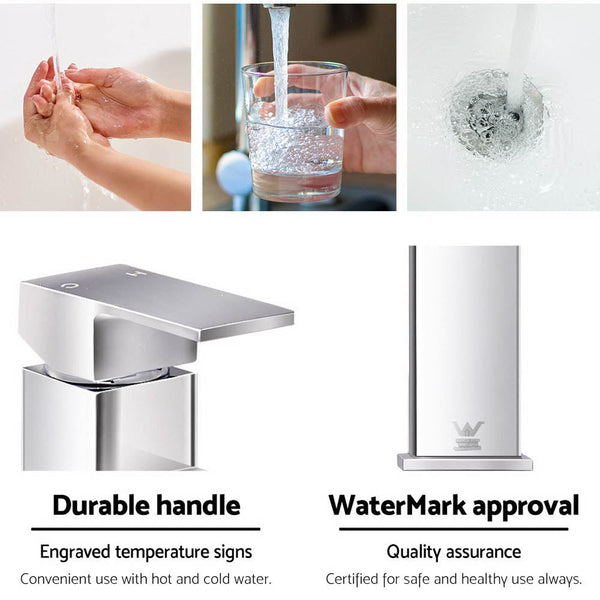 Cefito Basin Mixer Tap Faucet Silver Cefito