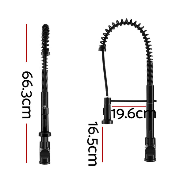 Cefito Pull Out Kitchen Tap Mixer Basin Taps Faucet Vanity Sink Swivel Brass WEL In Black freeshipping - Awezingly