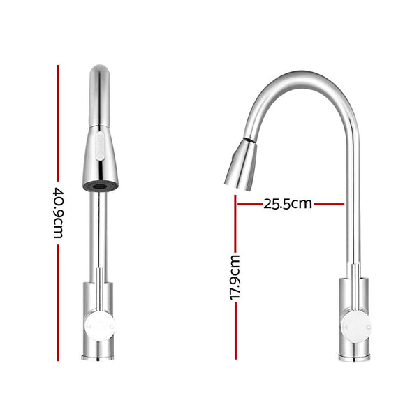 Cefito Pull-out Mixer Faucet Tap - Silver Cefito