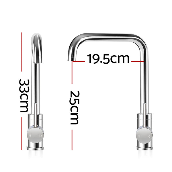 Cefito Mixer Kitchen Faucet Tap Swivel Spout WELS Silver freeshipping - Awezingly