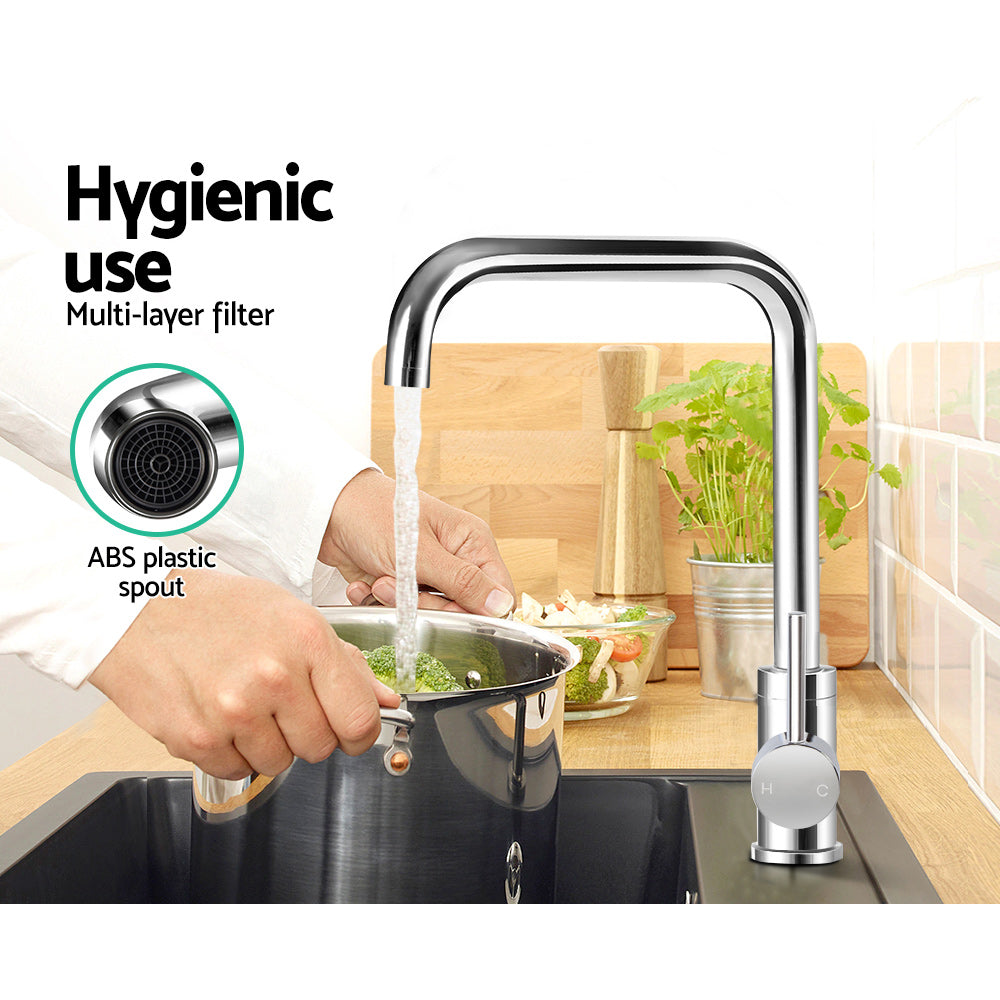Cefito Mixer Kitchen Faucet Tap Swivel Spout WELS Silver freeshipping - Awezingly