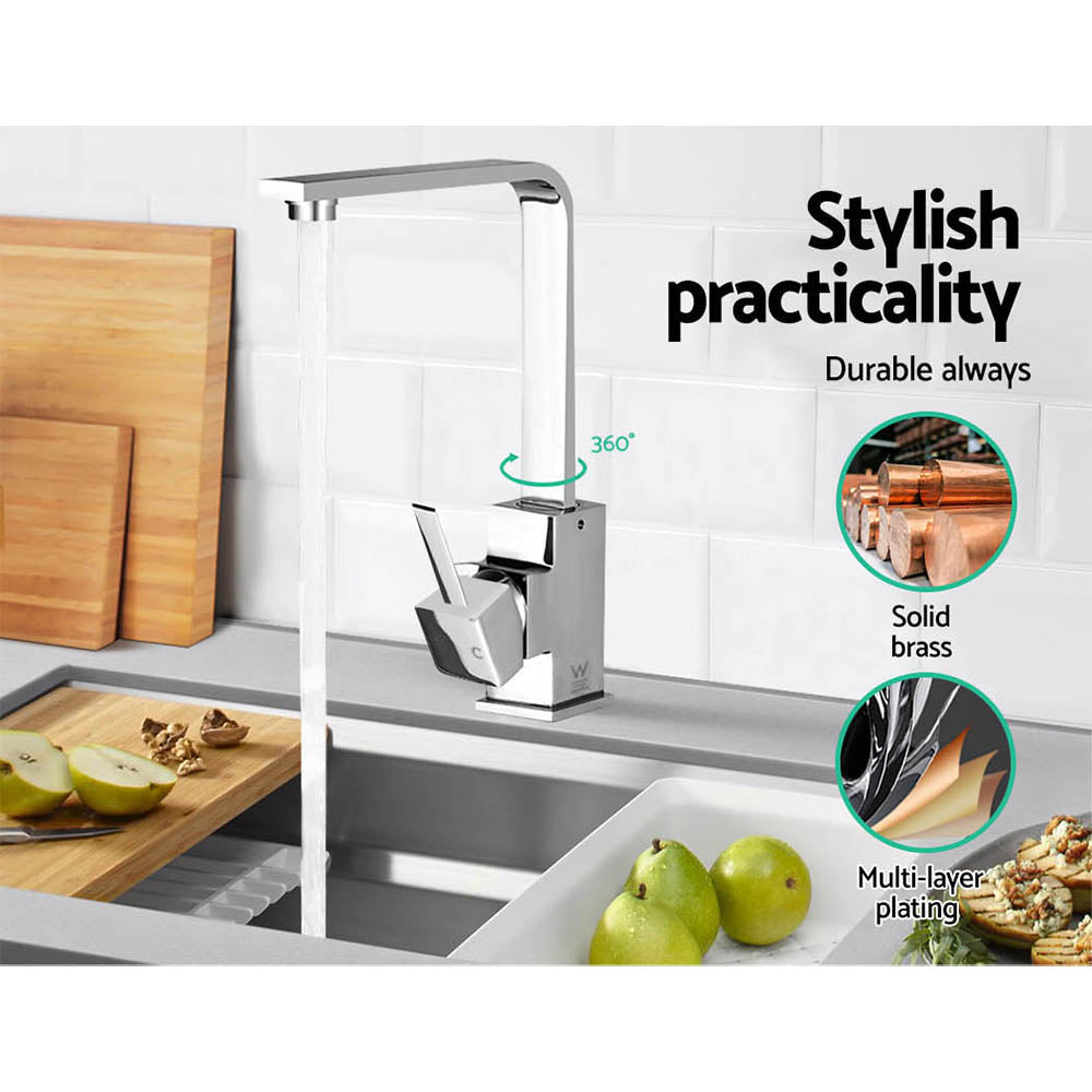 Kitchen Mixer Tap - Silver Cefito